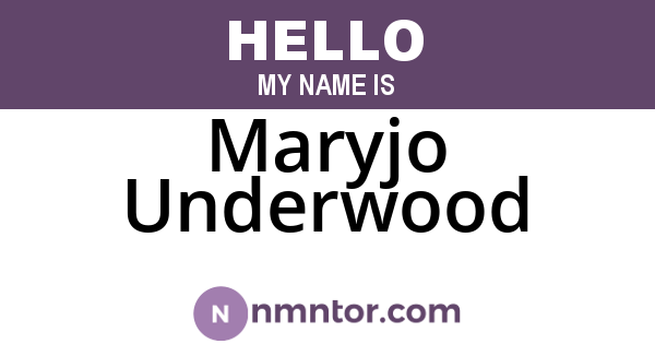 Maryjo Underwood