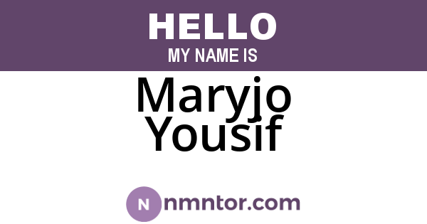 Maryjo Yousif