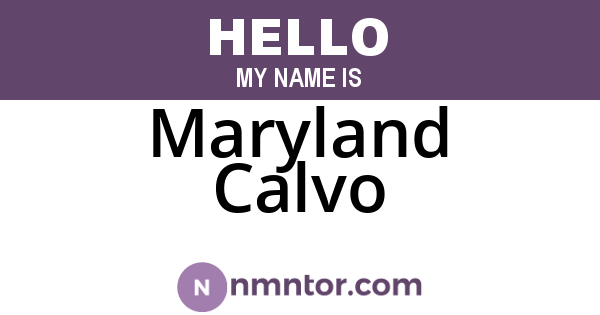 Maryland Calvo