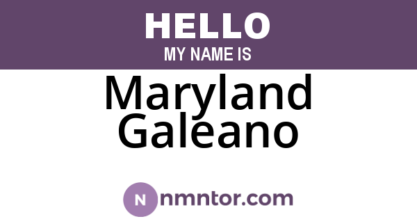 Maryland Galeano