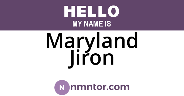 Maryland Jiron