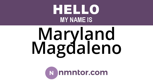 Maryland Magdaleno