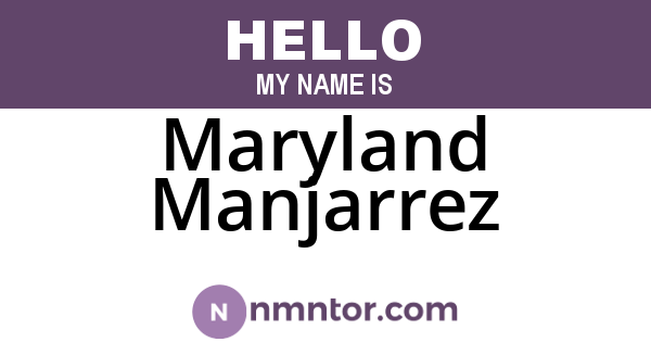 Maryland Manjarrez