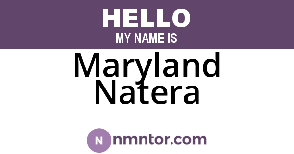 Maryland Natera