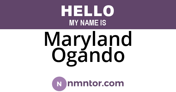 Maryland Ogando