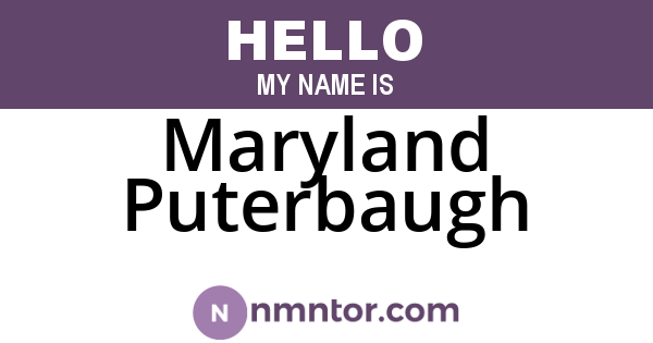 Maryland Puterbaugh