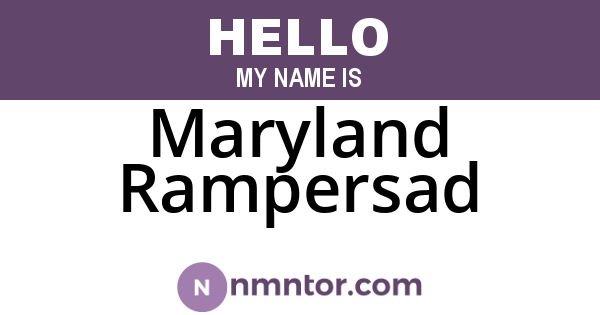 Maryland Rampersad