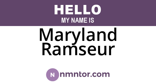 Maryland Ramseur