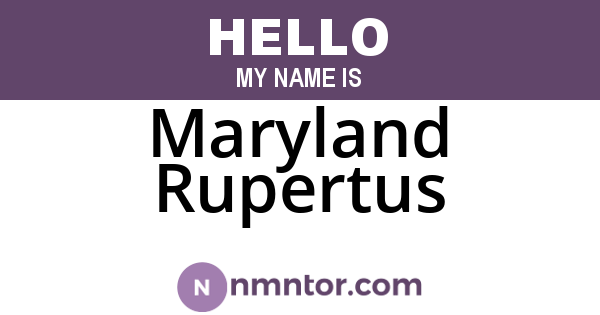 Maryland Rupertus