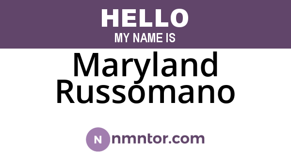 Maryland Russomano
