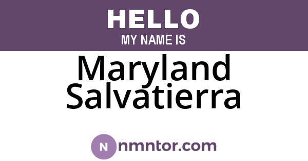 Maryland Salvatierra