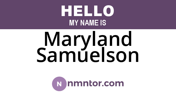 Maryland Samuelson