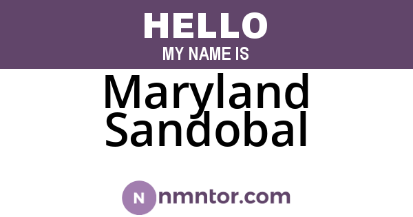 Maryland Sandobal