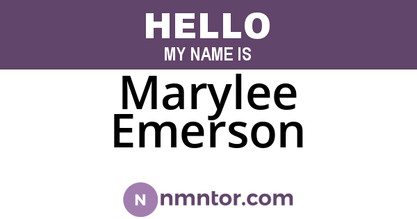 Marylee Emerson
