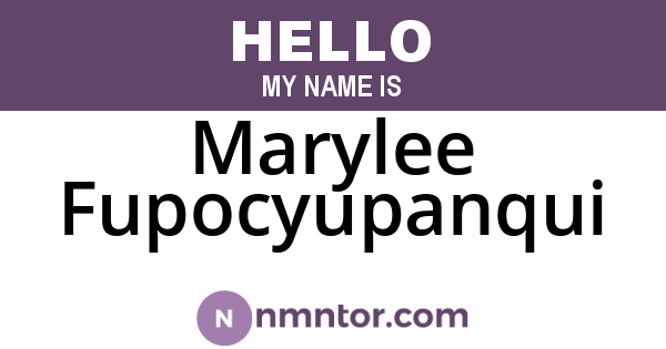 Marylee Fupocyupanqui