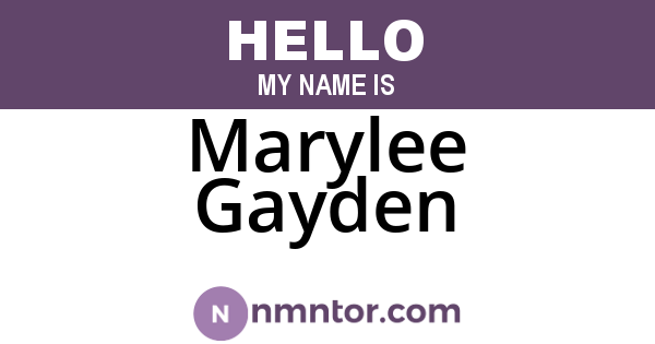 Marylee Gayden