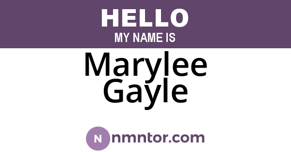 Marylee Gayle