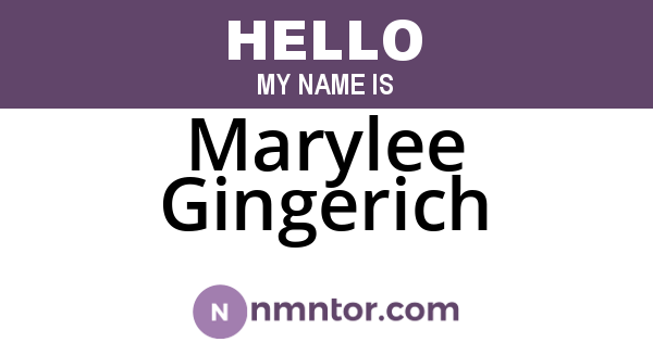Marylee Gingerich