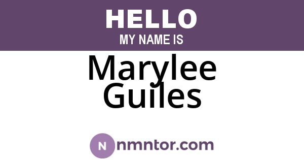 Marylee Guiles