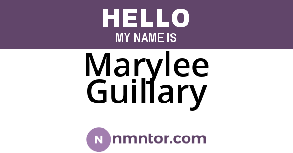 Marylee Guillary