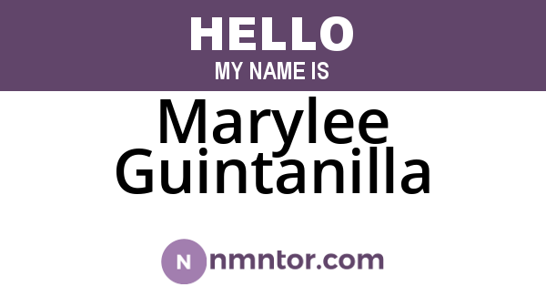 Marylee Guintanilla