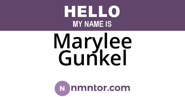 Marylee Gunkel