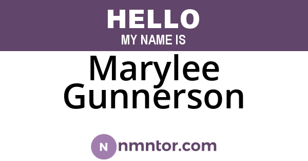 Marylee Gunnerson