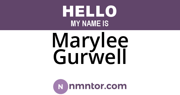 Marylee Gurwell