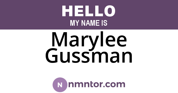 Marylee Gussman