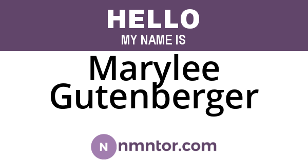 Marylee Gutenberger