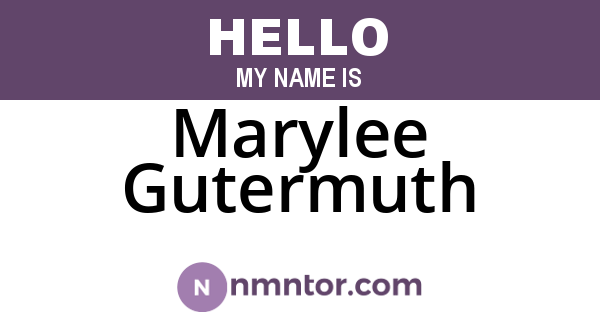 Marylee Gutermuth