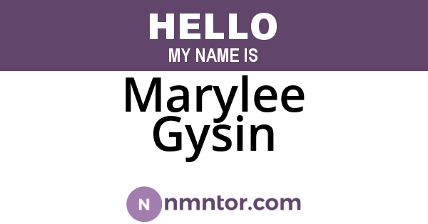 Marylee Gysin