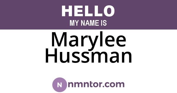 Marylee Hussman