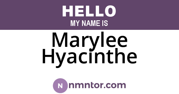 Marylee Hyacinthe