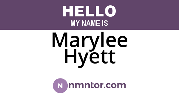 Marylee Hyett