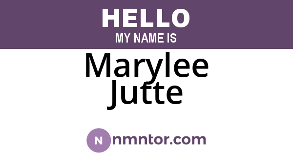 Marylee Jutte