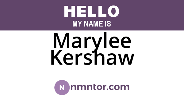 Marylee Kershaw