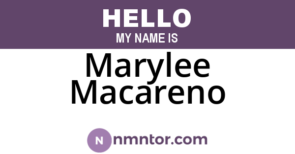 Marylee Macareno