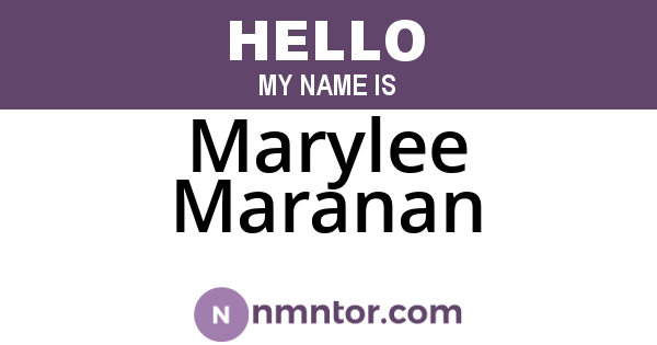 Marylee Maranan
