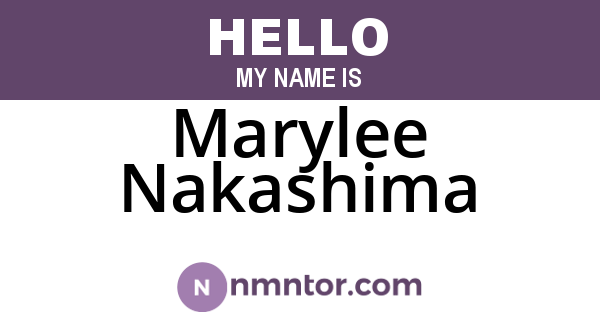Marylee Nakashima