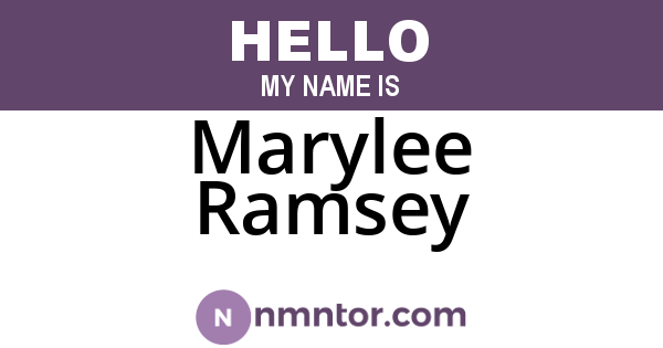 Marylee Ramsey