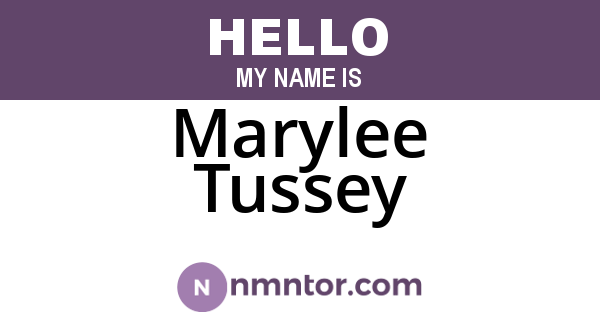Marylee Tussey