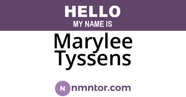 Marylee Tyssens