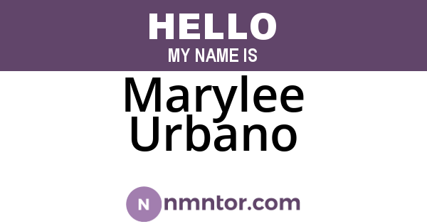 Marylee Urbano