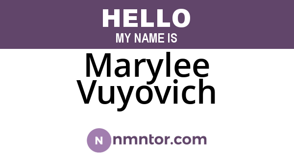 Marylee Vuyovich