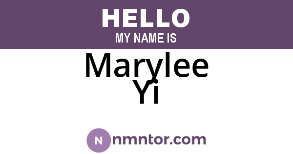 Marylee Yi