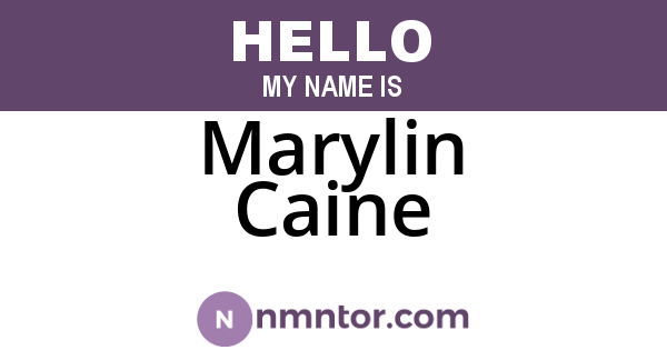 Marylin Caine