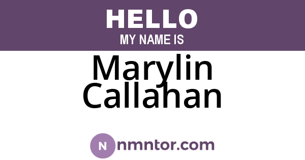 Marylin Callahan