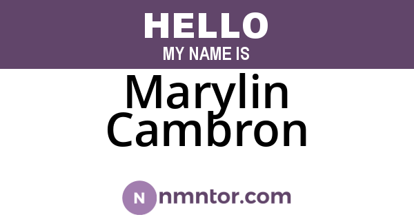 Marylin Cambron