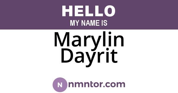 Marylin Dayrit